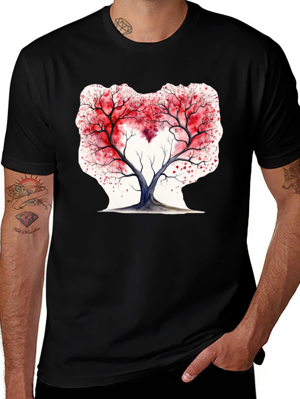 Heart Tree Valentines Day Graphic Tee