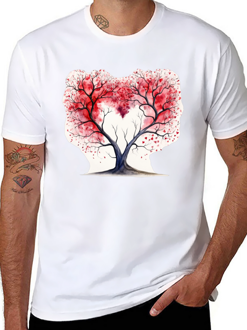Heart Tree Valentines Day Graphic Tee