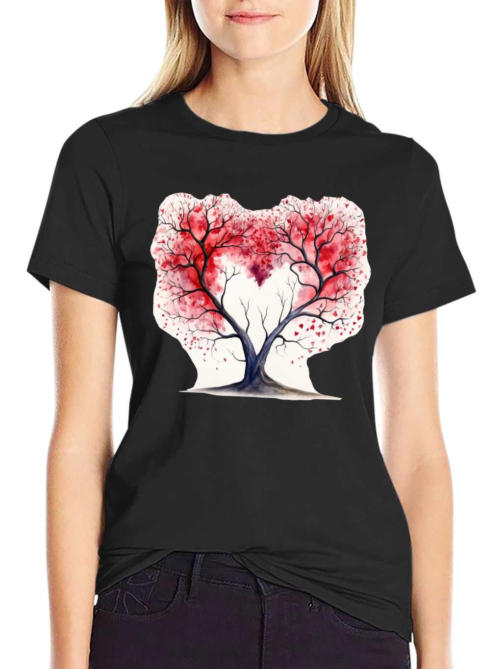 Heart Tree Valentines Day Graphic Tee