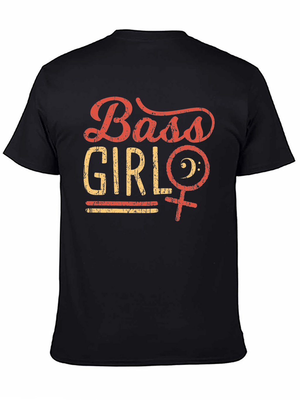 Bass Girl Black T-Shirt - Music Lover Tee