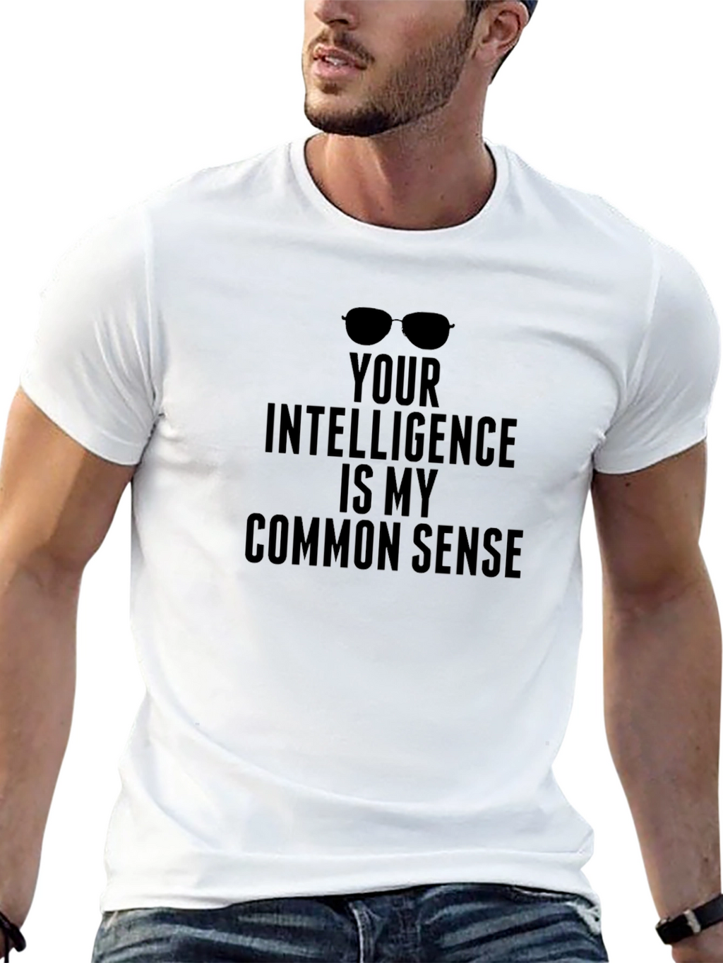 Funny Intelligence T-Shirt - Common Sense Humor Tee