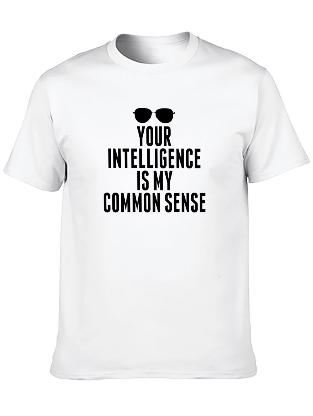 Funny Intelligence T-Shirt - Common Sense Humor Tee