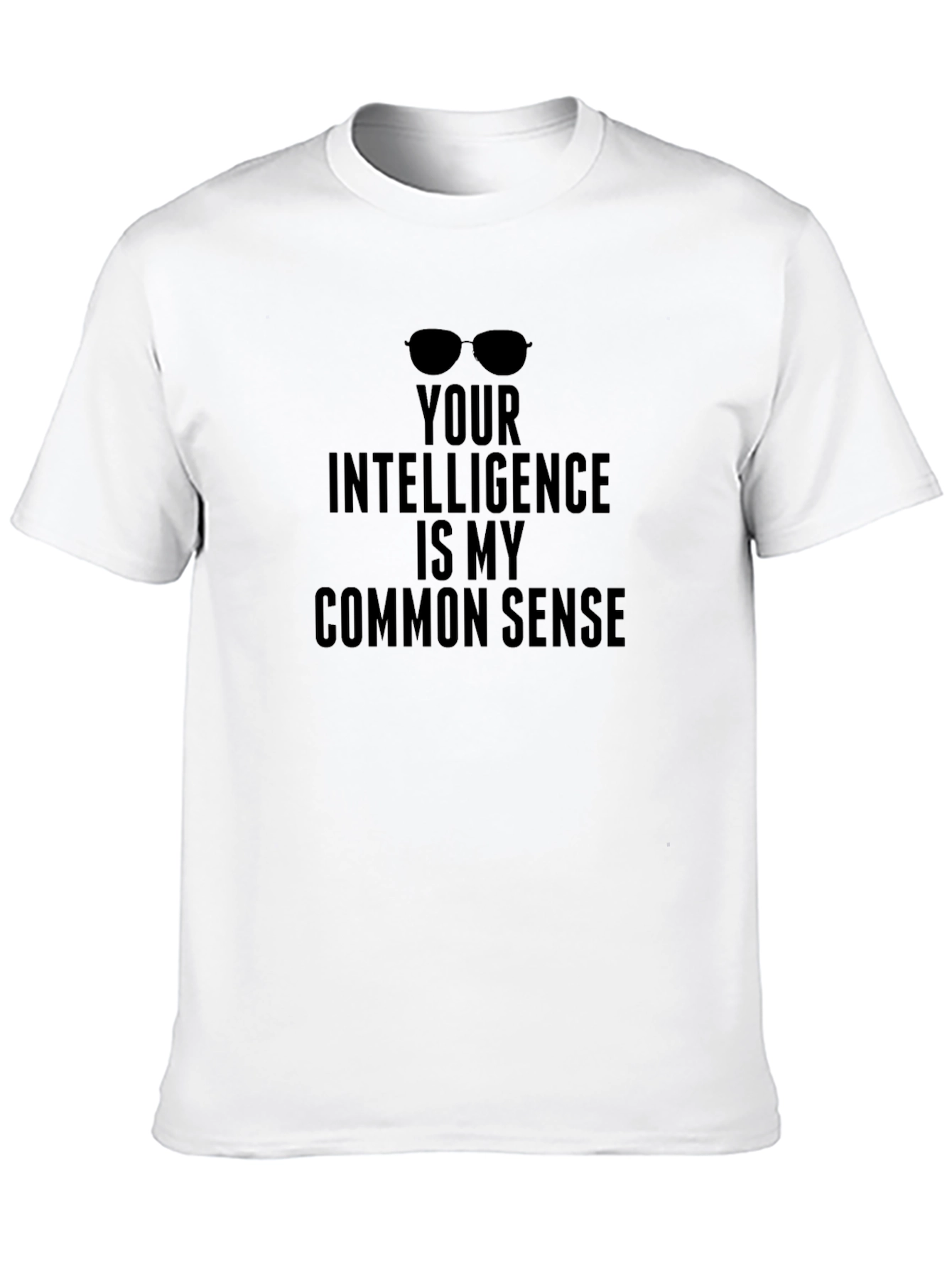 Funny Intelligence T-Shirt - Common Sense Humor Tee