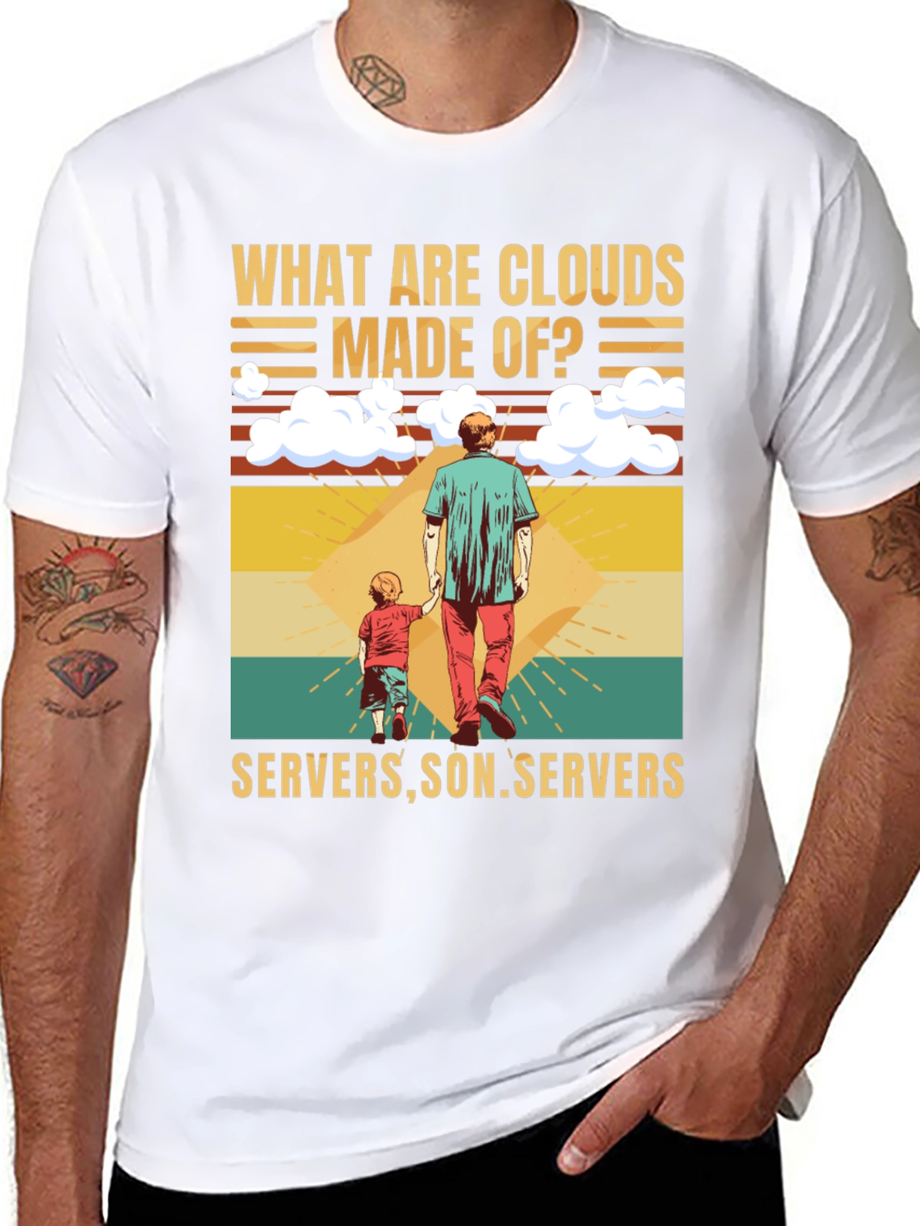 Cloud Made of Servers Funny T-Shirt