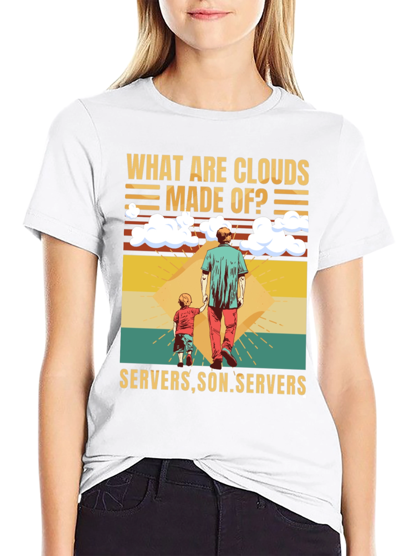 Cloud Made of Servers Funny T-Shirt
