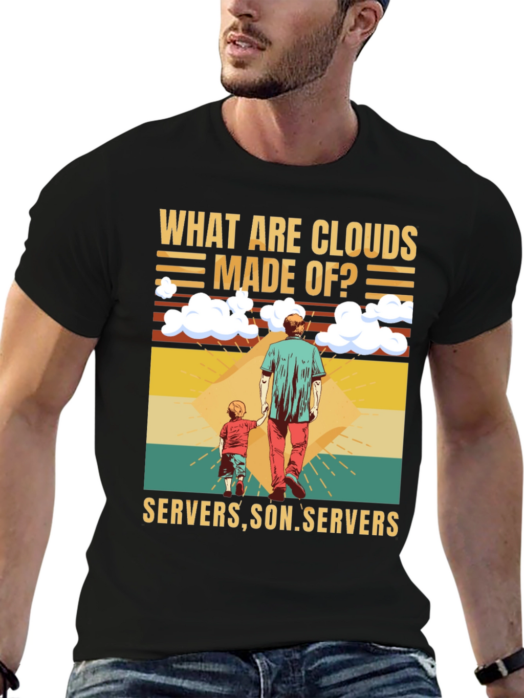 Cloud Made of Servers Funny T-Shirt