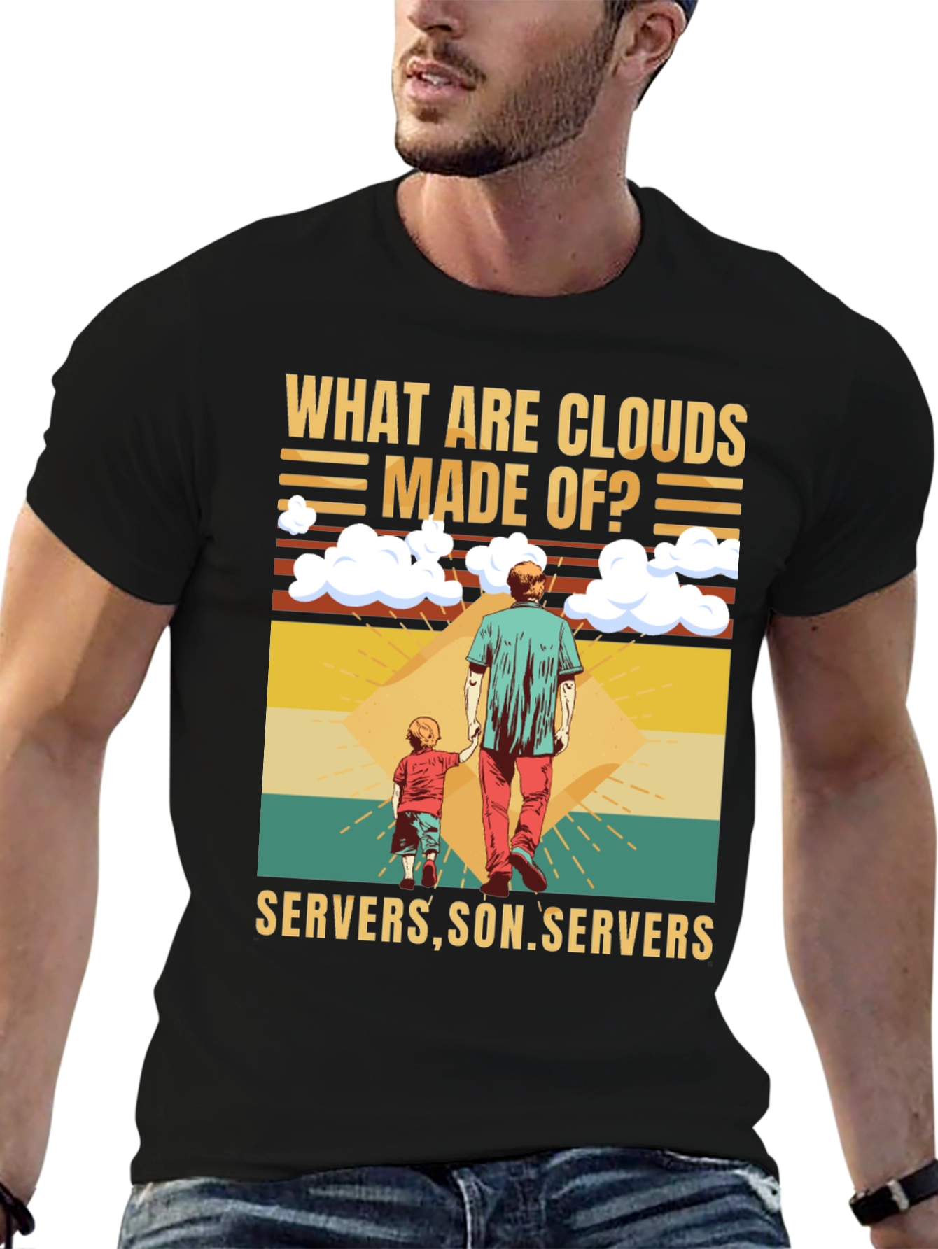 Cloud Made of Servers Funny T-Shirt