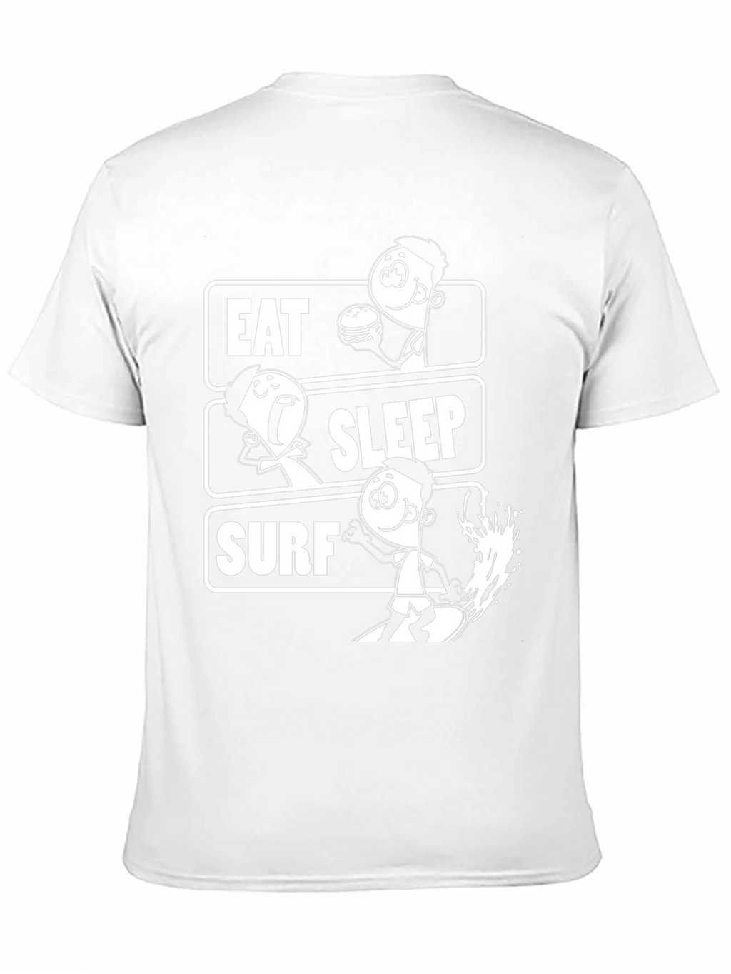 Eat Sleep Surf Black Graphic T-Shirt