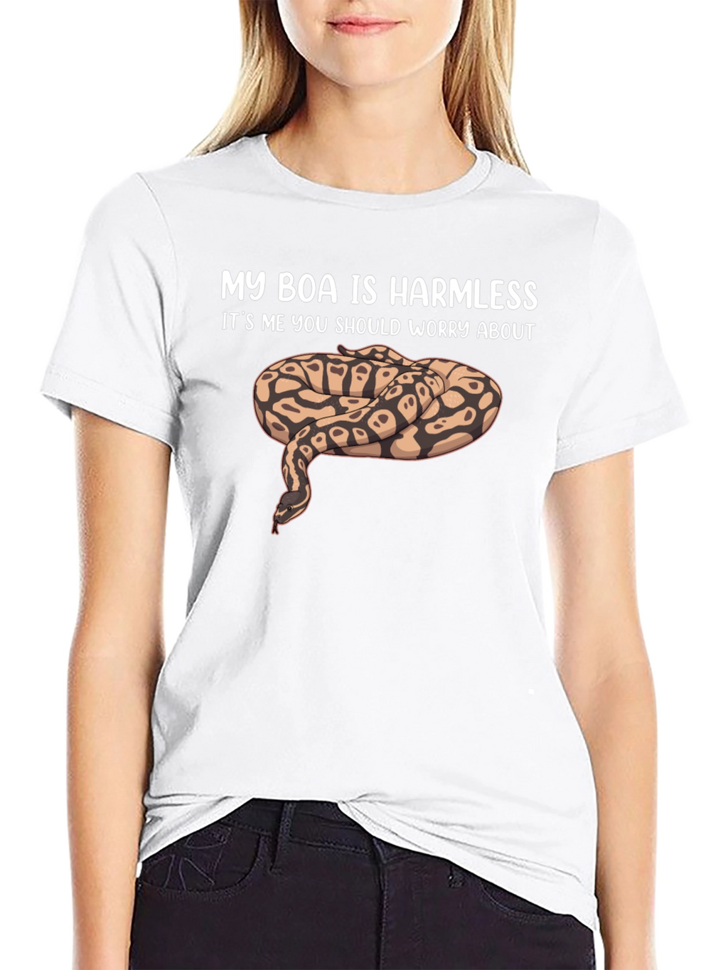 My Boa Is Harmless Funny Snake Lover T-Shirt