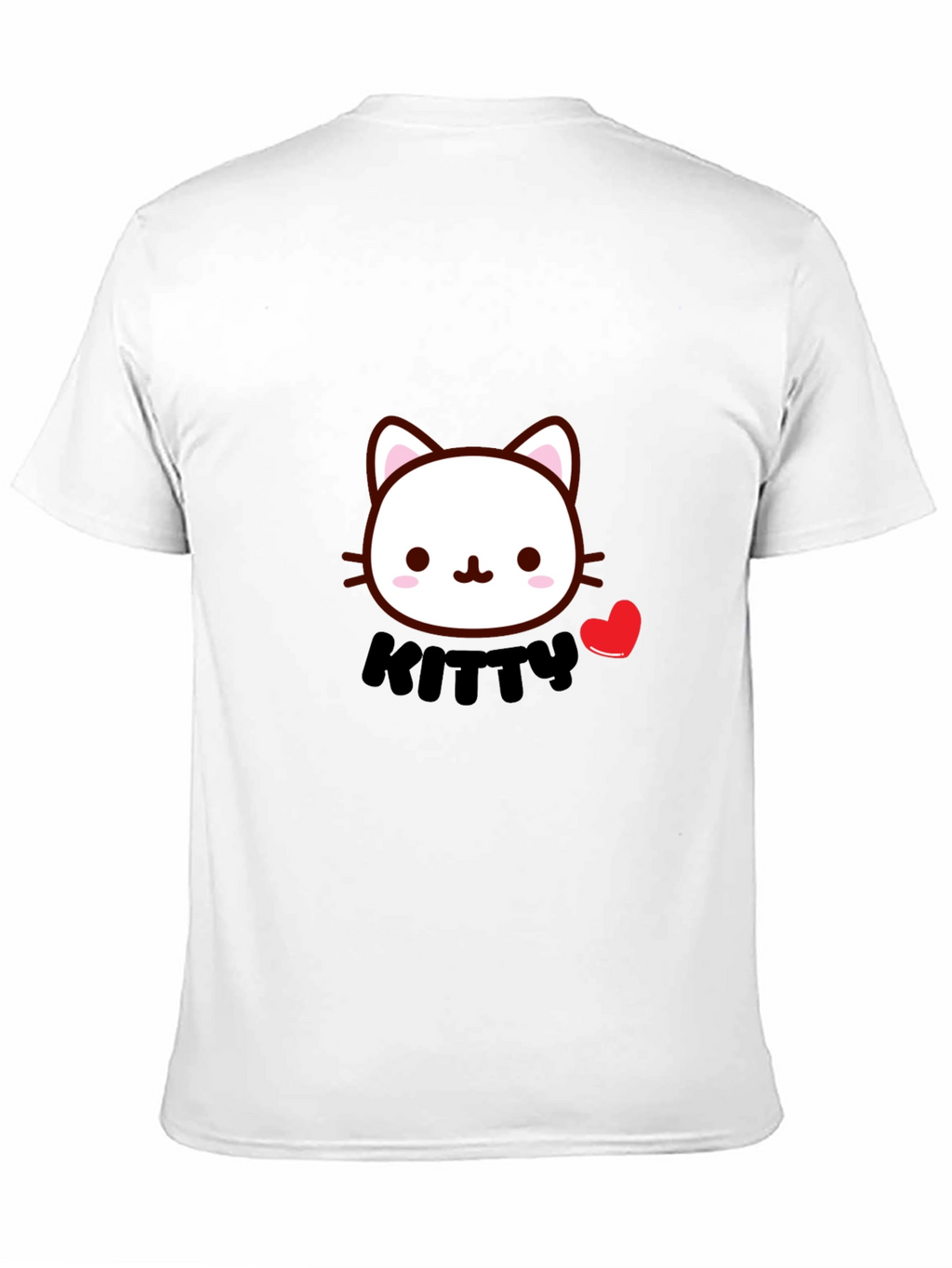 Cute Kitty T-Shirt - Black Cotton Tee