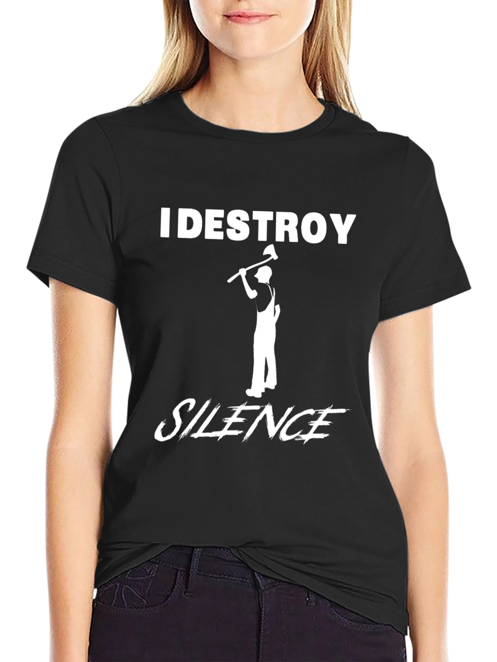 I Destroy Silence T-Shirt Lumberjack Axe Tee