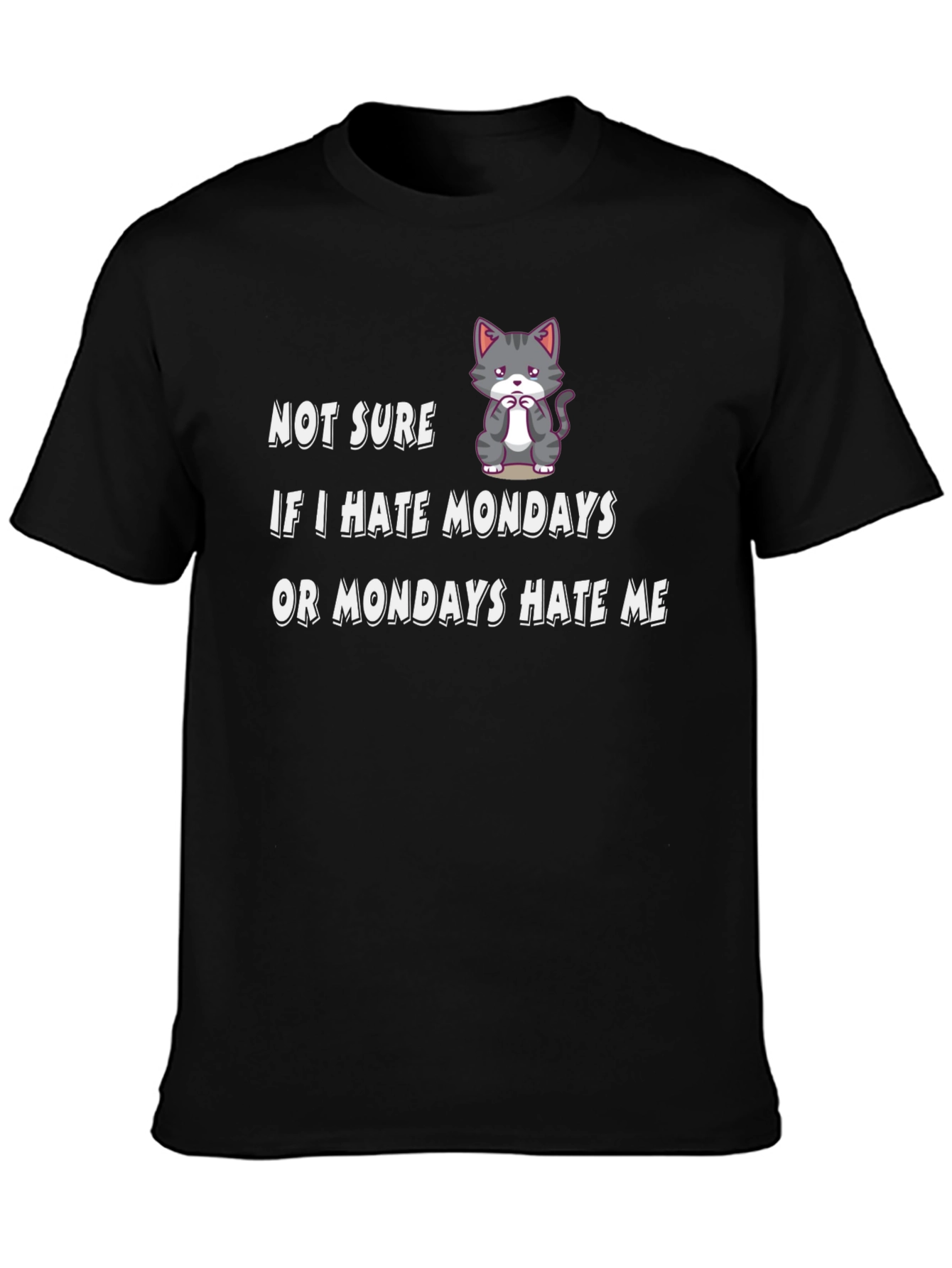 Funny Monday Hater Graphic T-Shirt