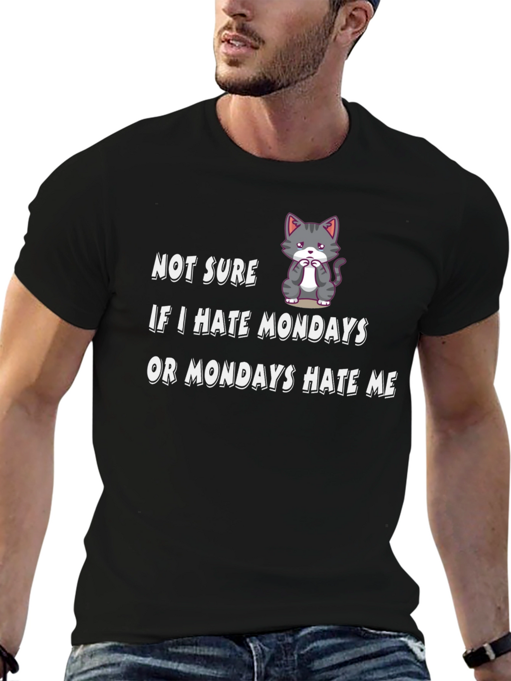 Funny Monday Hater Graphic T-Shirt