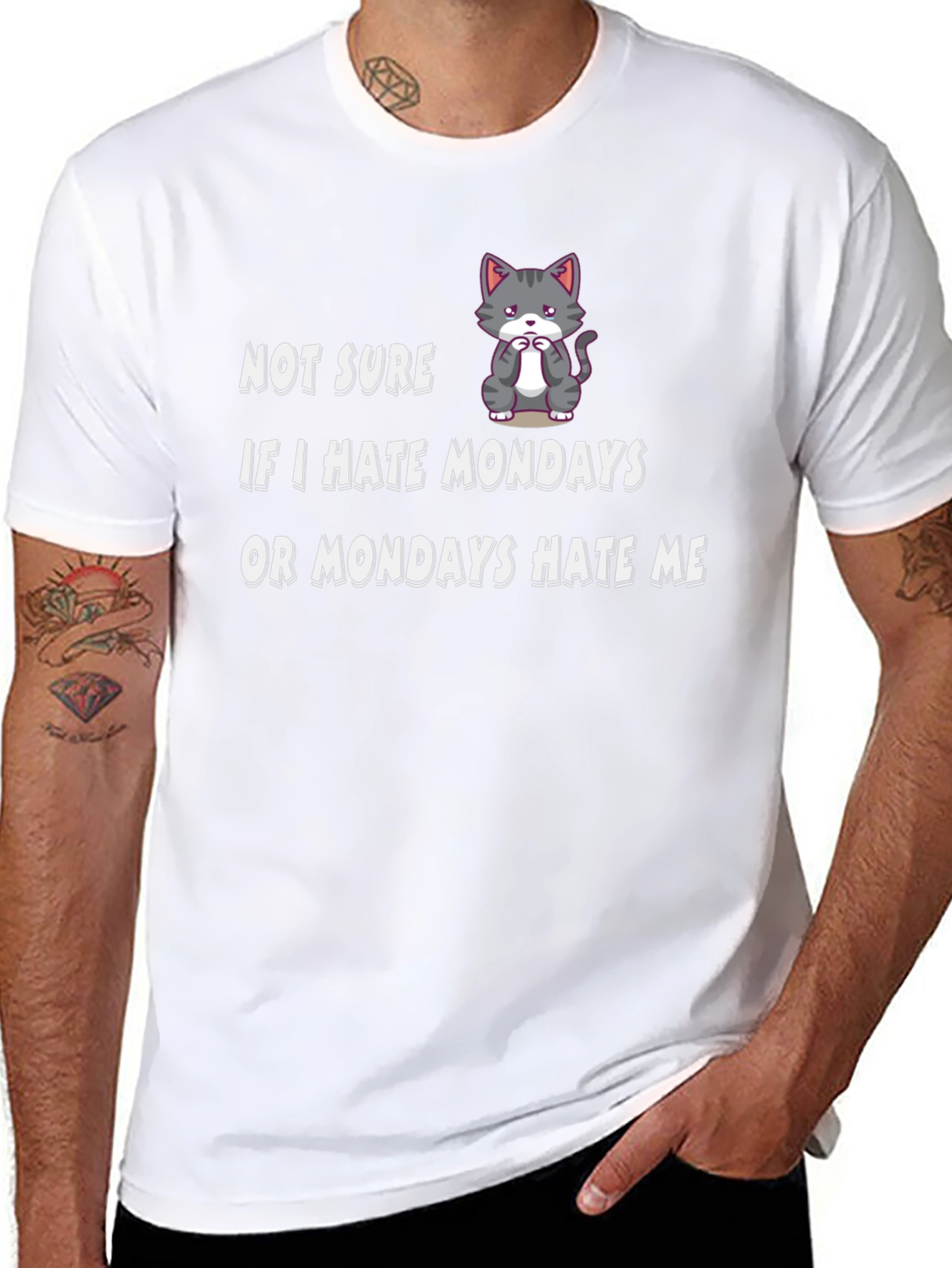 Funny Monday Hater Graphic T-Shirt