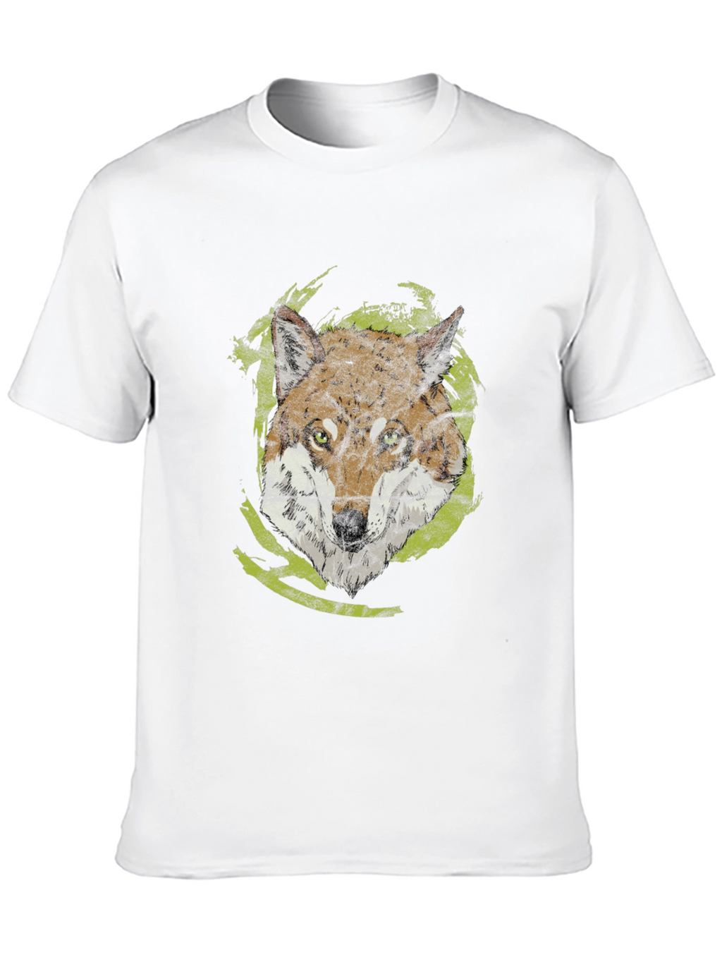 Wolf Graphic Tee - Black Cotton Casual Shirt