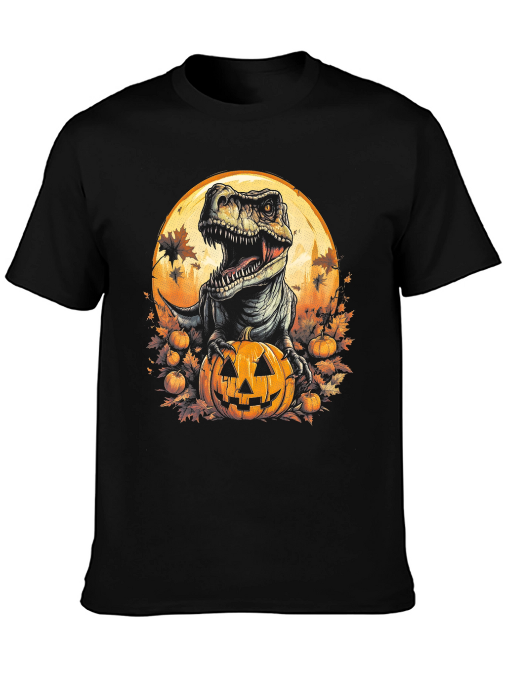 Dino Pumpkin Halloween T-Shirt