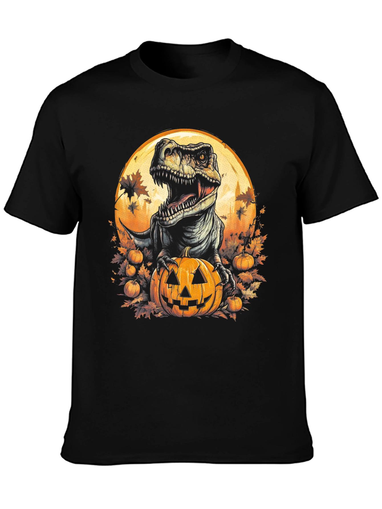 Dino Pumpkin Halloween T-Shirt