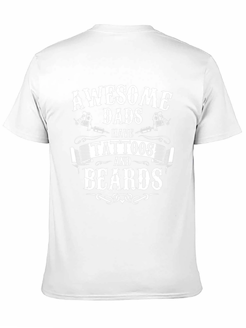 Awesome Dads Tattoos & Beards Black T-Shirt