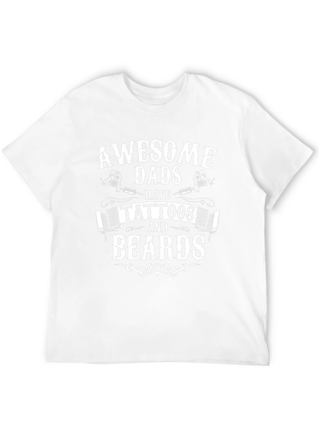 Awesome Dads Tattoos & Beards Black T-Shirt