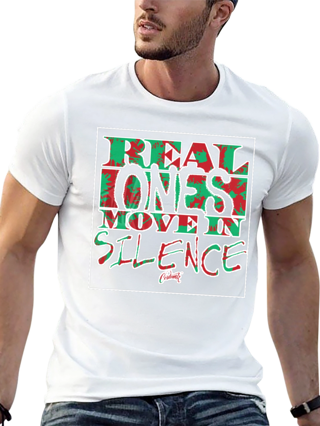 Real Ones Move In Silence Graphic Tee