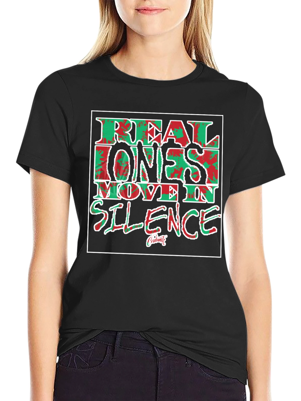 Real Ones Move In Silence Graphic Tee