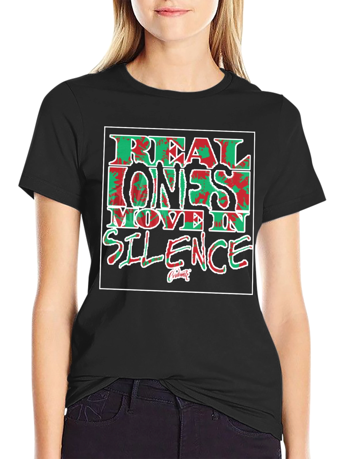 Real Ones Move In Silence Graphic Tee
