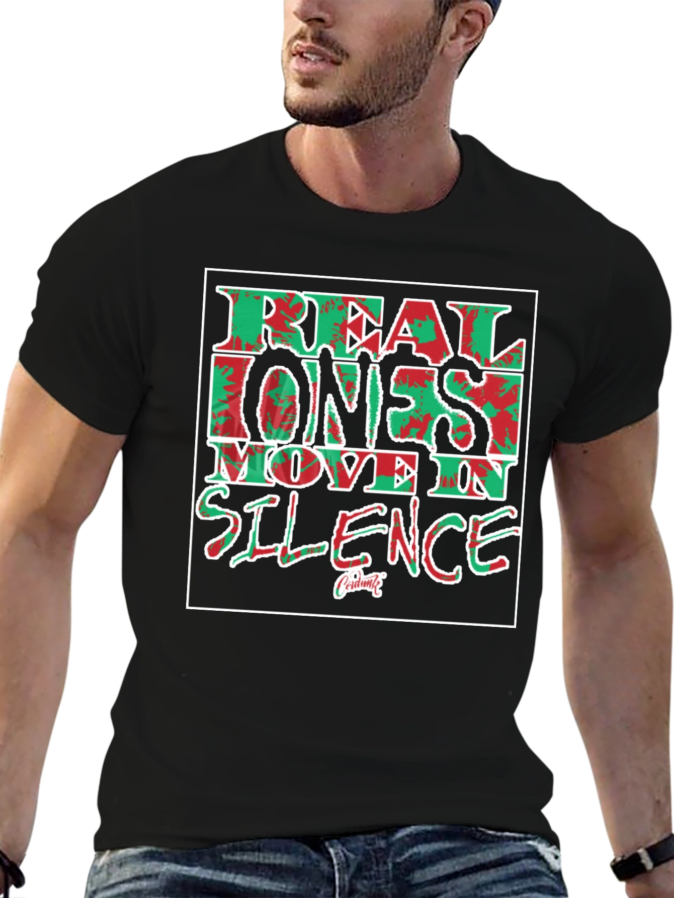 Real Ones Move In Silence Graphic Tee