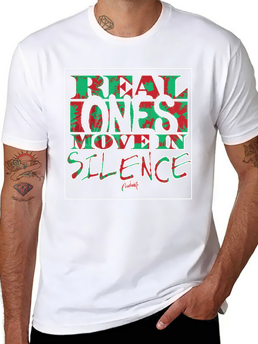 Real Ones Move In Silence Graphic Tee