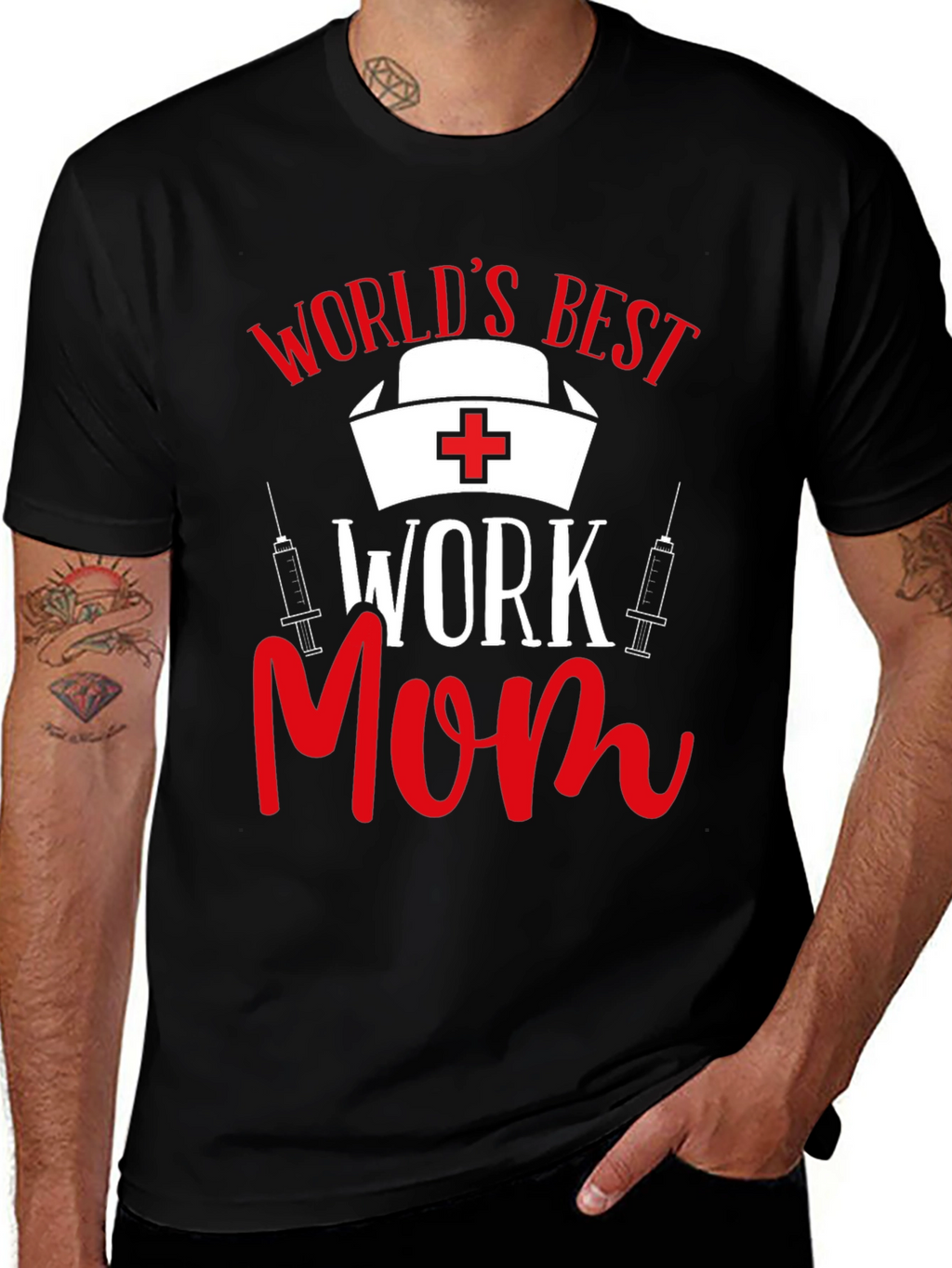 Worlds Best Work Mom Graphic T-Shirt