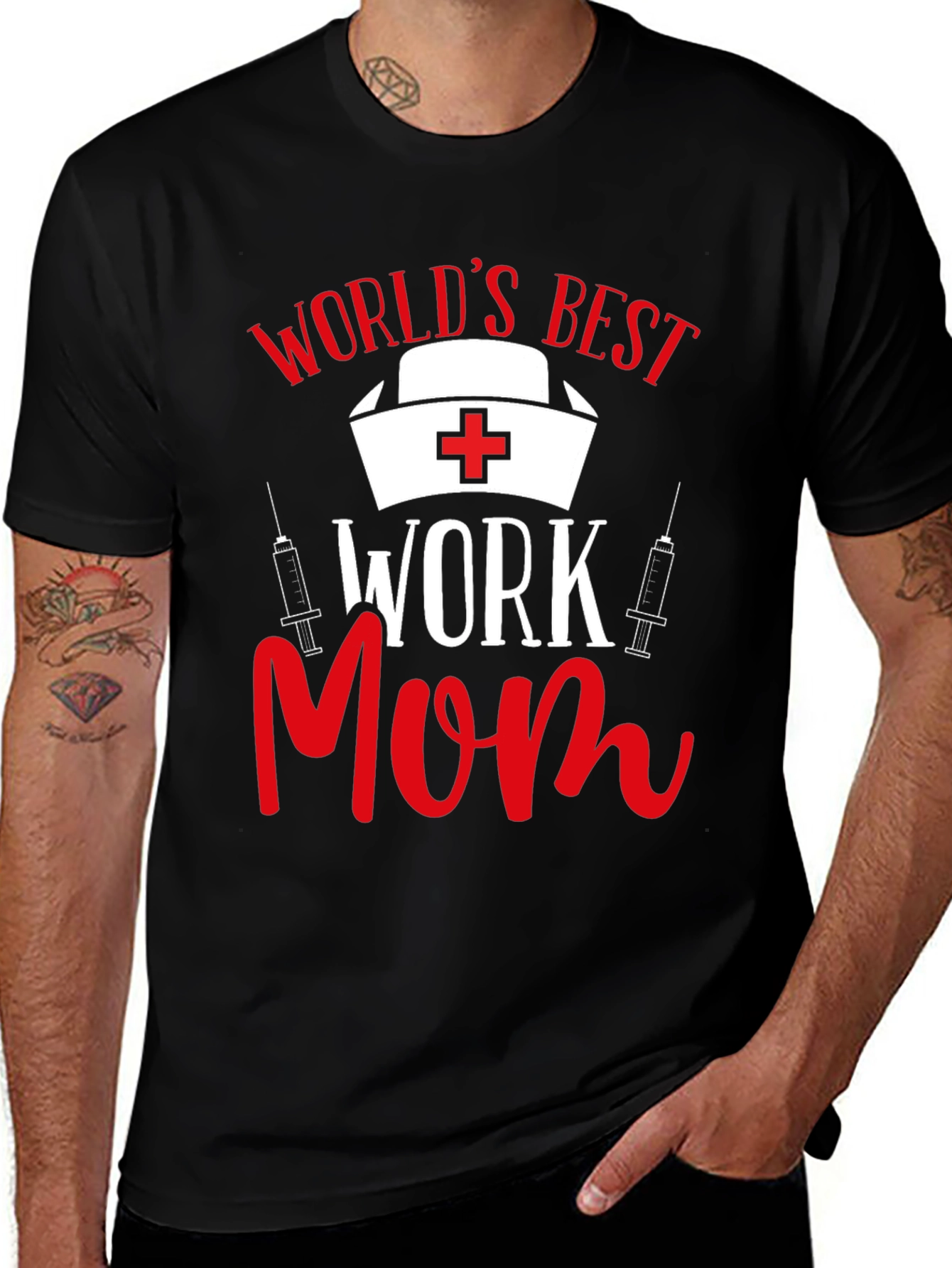 Worlds Best Work Mom Graphic T-Shirt