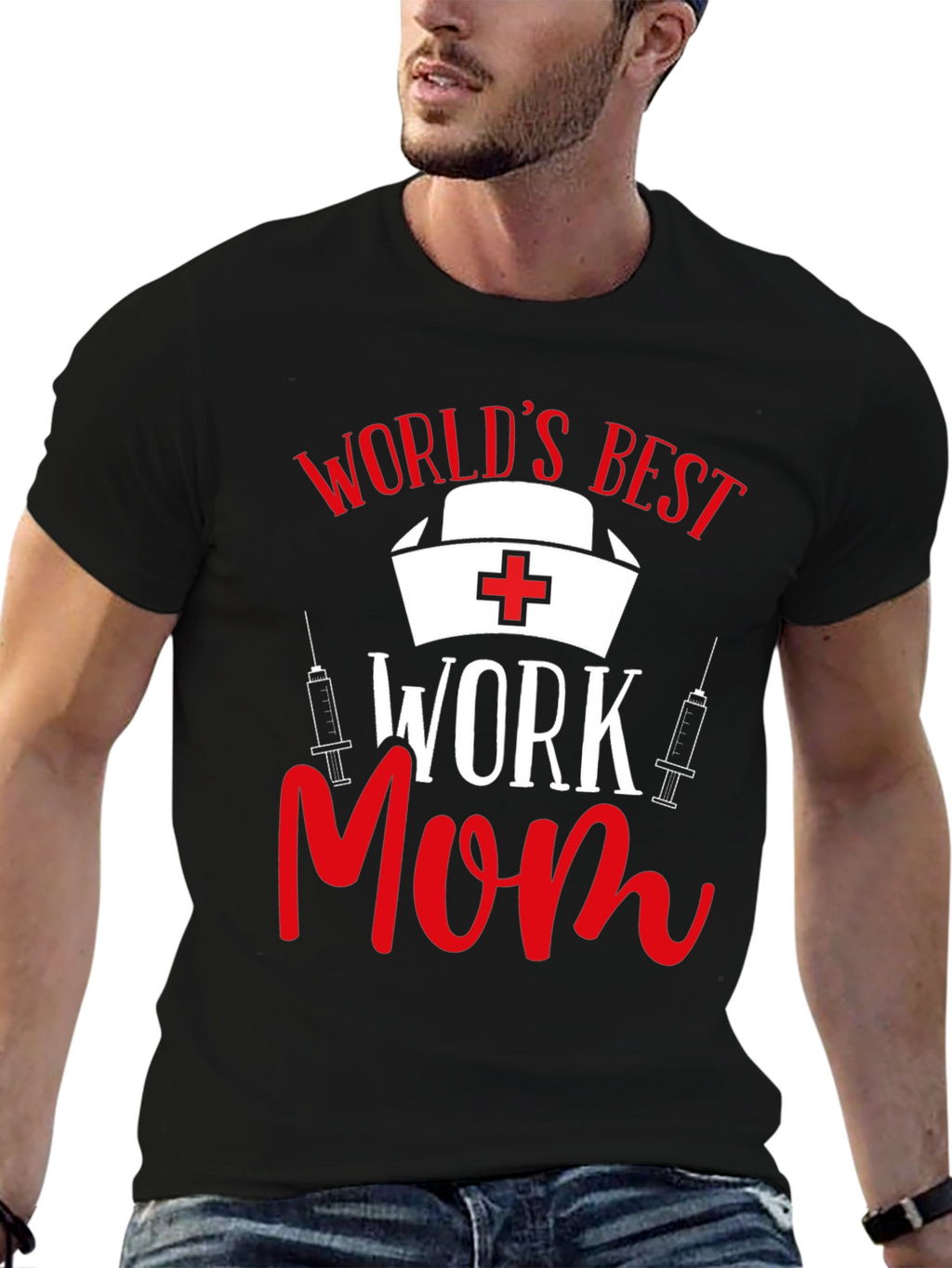Worlds Best Work Mom Graphic T-Shirt