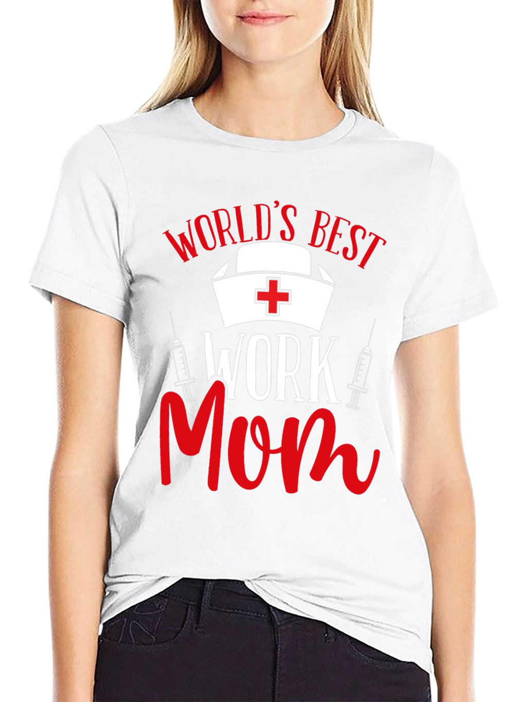 Worlds Best Work Mom Graphic T-Shirt