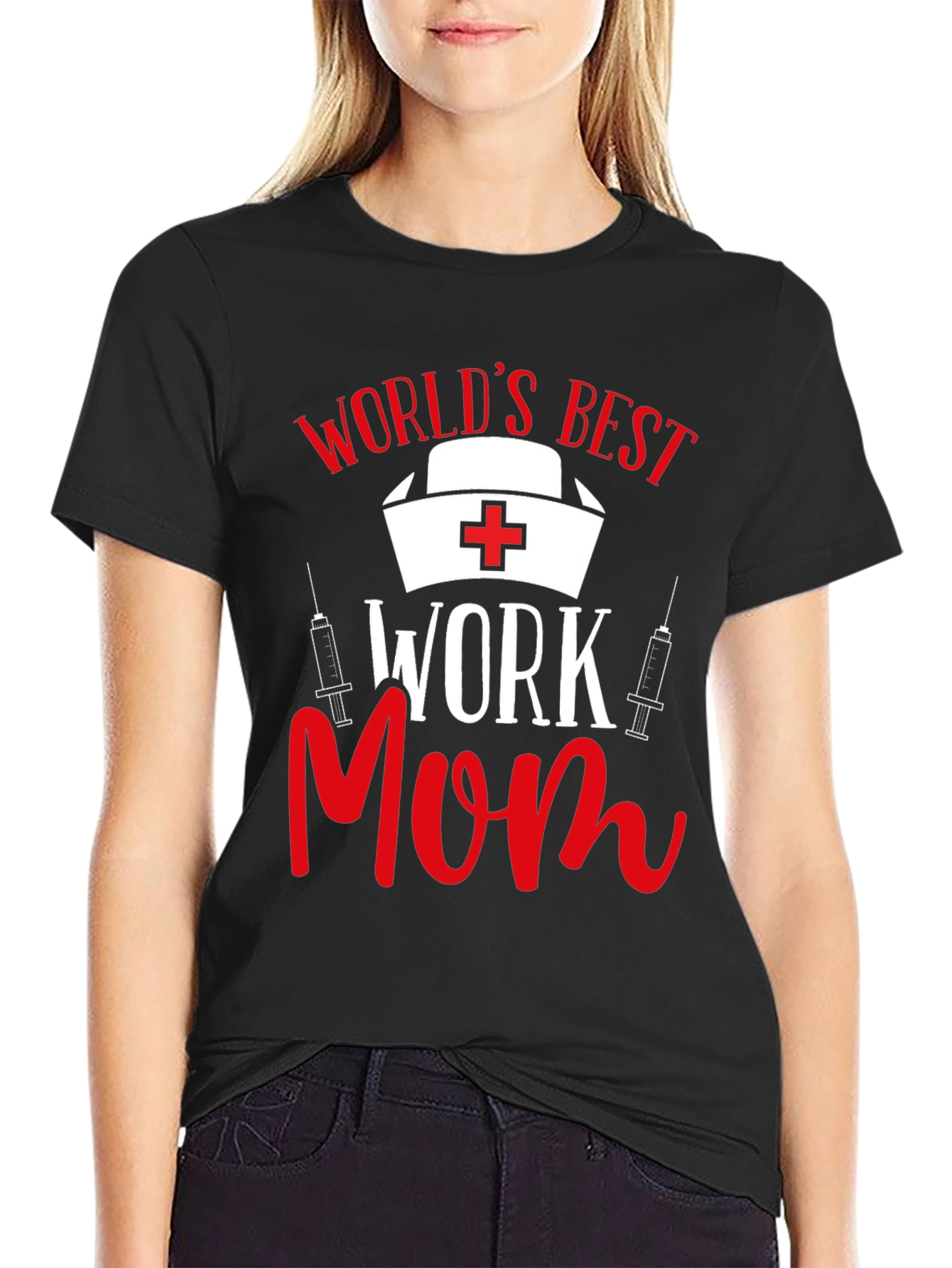 Worlds Best Work Mom Graphic T-Shirt