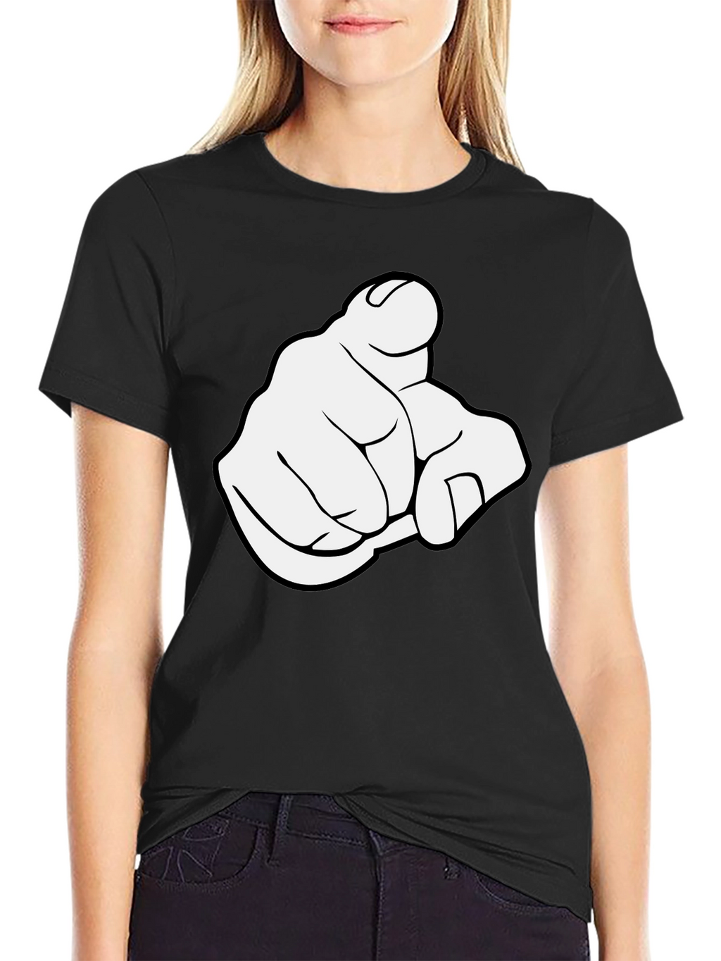 Pointing Finger Graphic T-Shirt