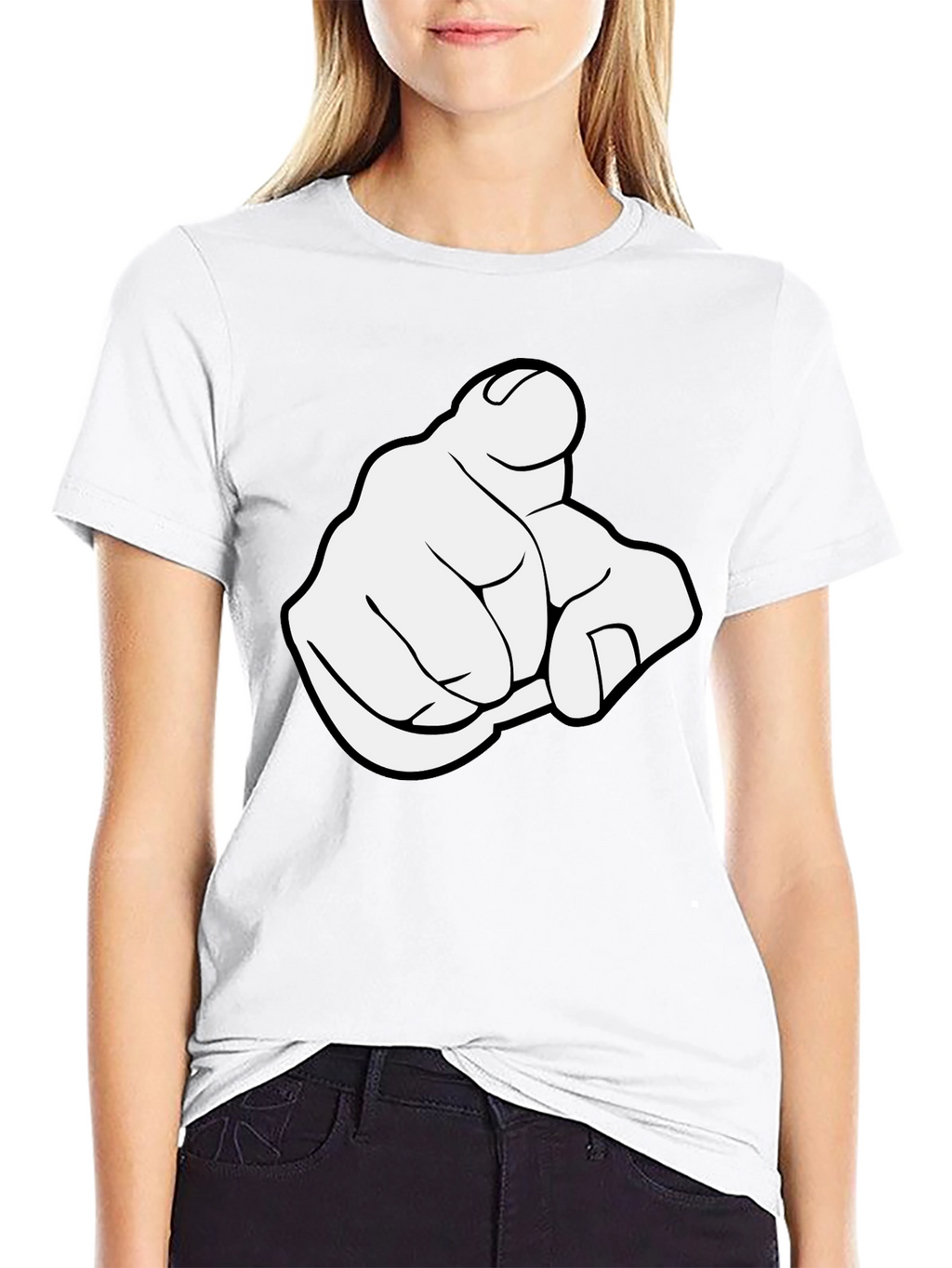 Pointing Finger Graphic T-Shirt