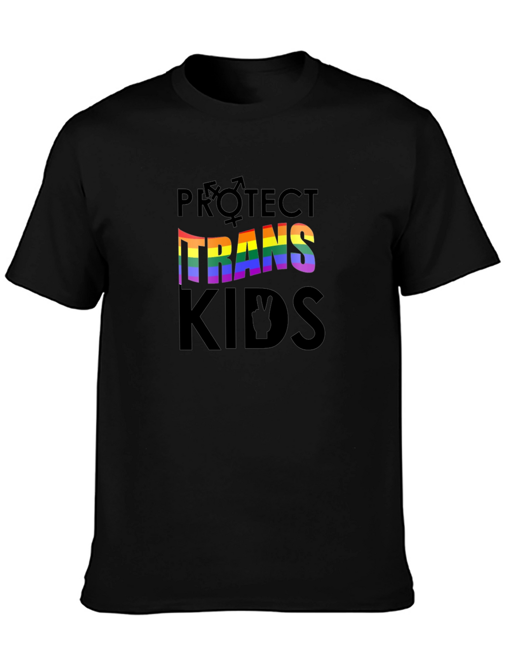 Protect Trans Kids Pride T-Shirt - Unisex Black Tee