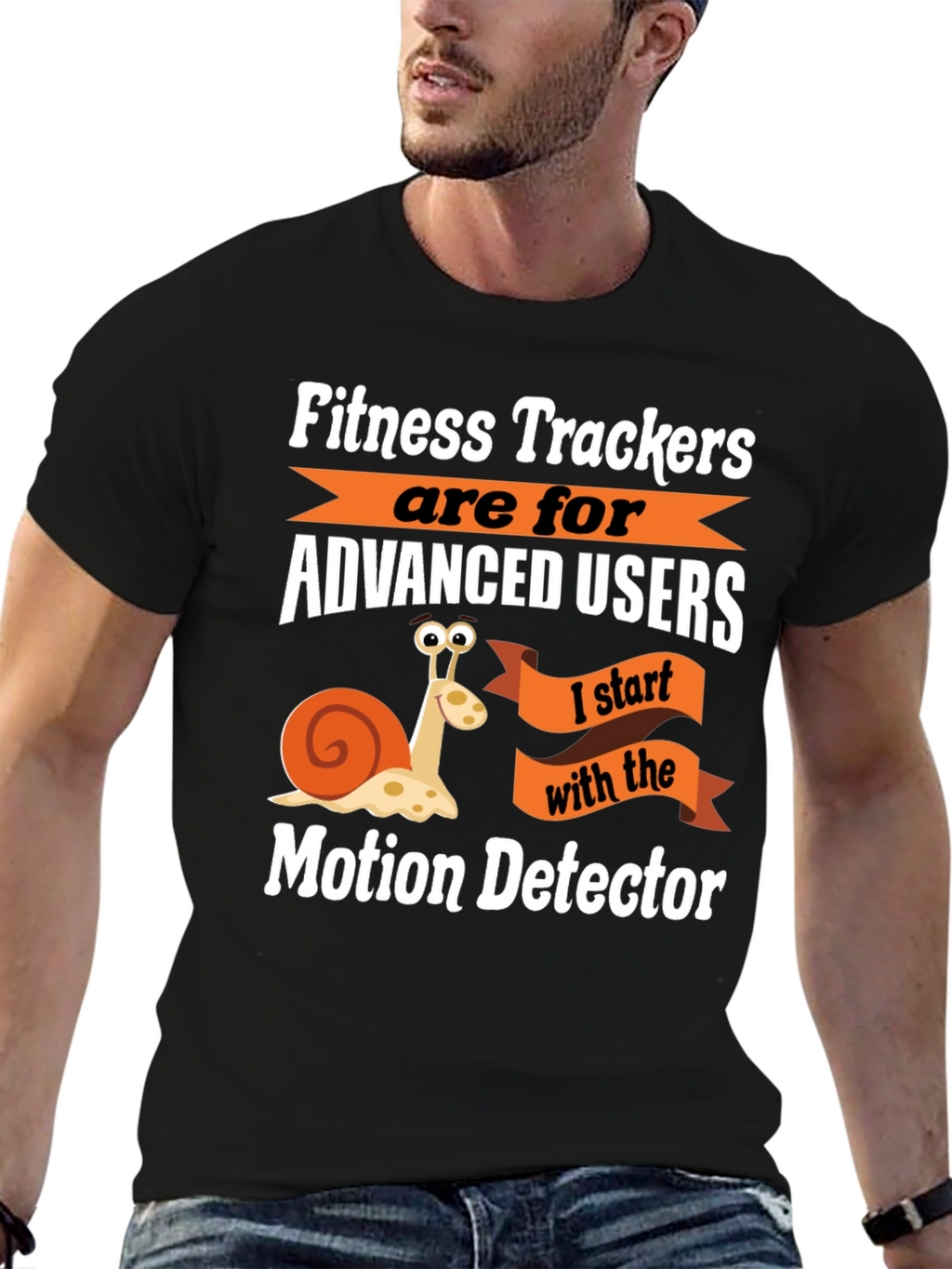 Motion Detector Funny Snail Graphic T-Shirt