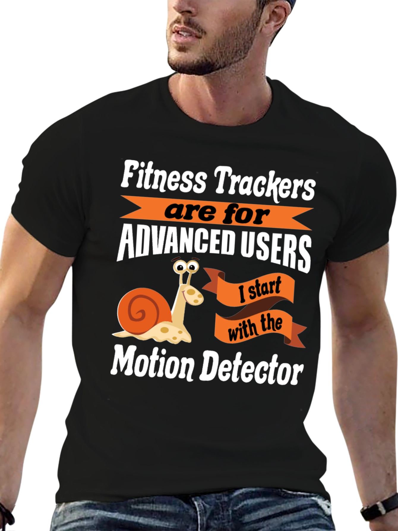 Motion Detector Funny Snail Graphic T-Shirt