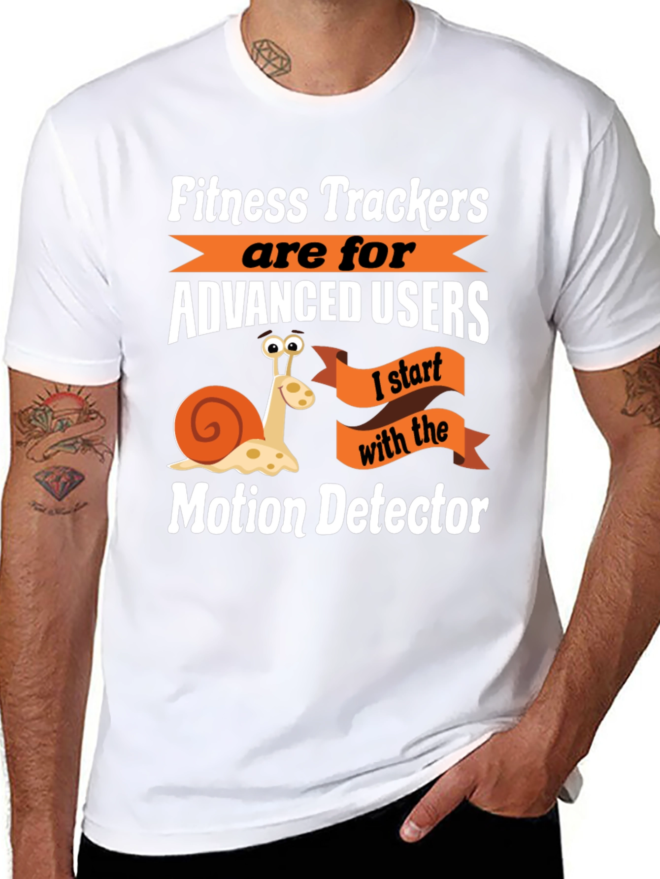 Motion Detector Funny Snail Graphic T-Shirt