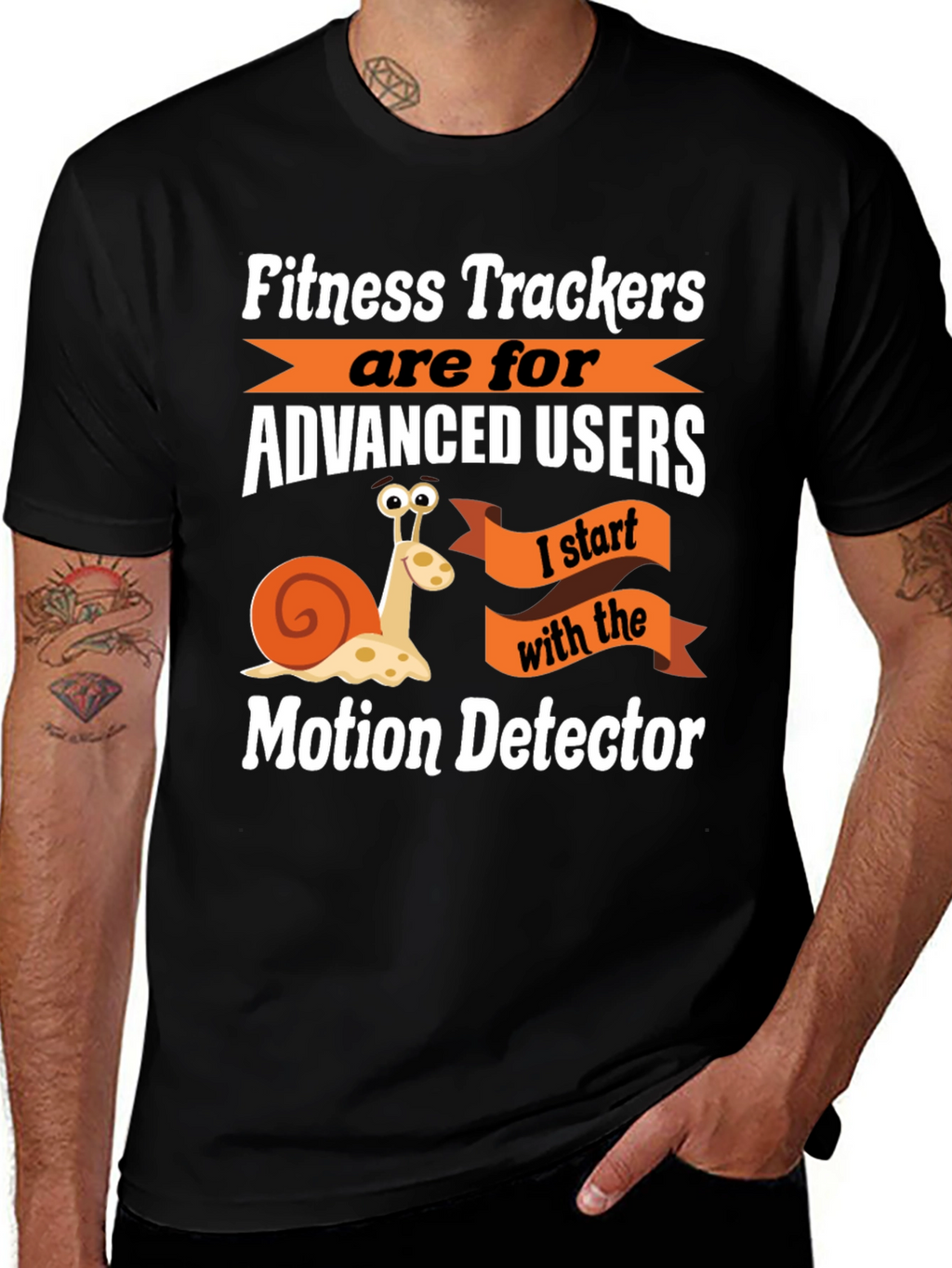 Motion Detector Funny Snail Graphic T-Shirt
