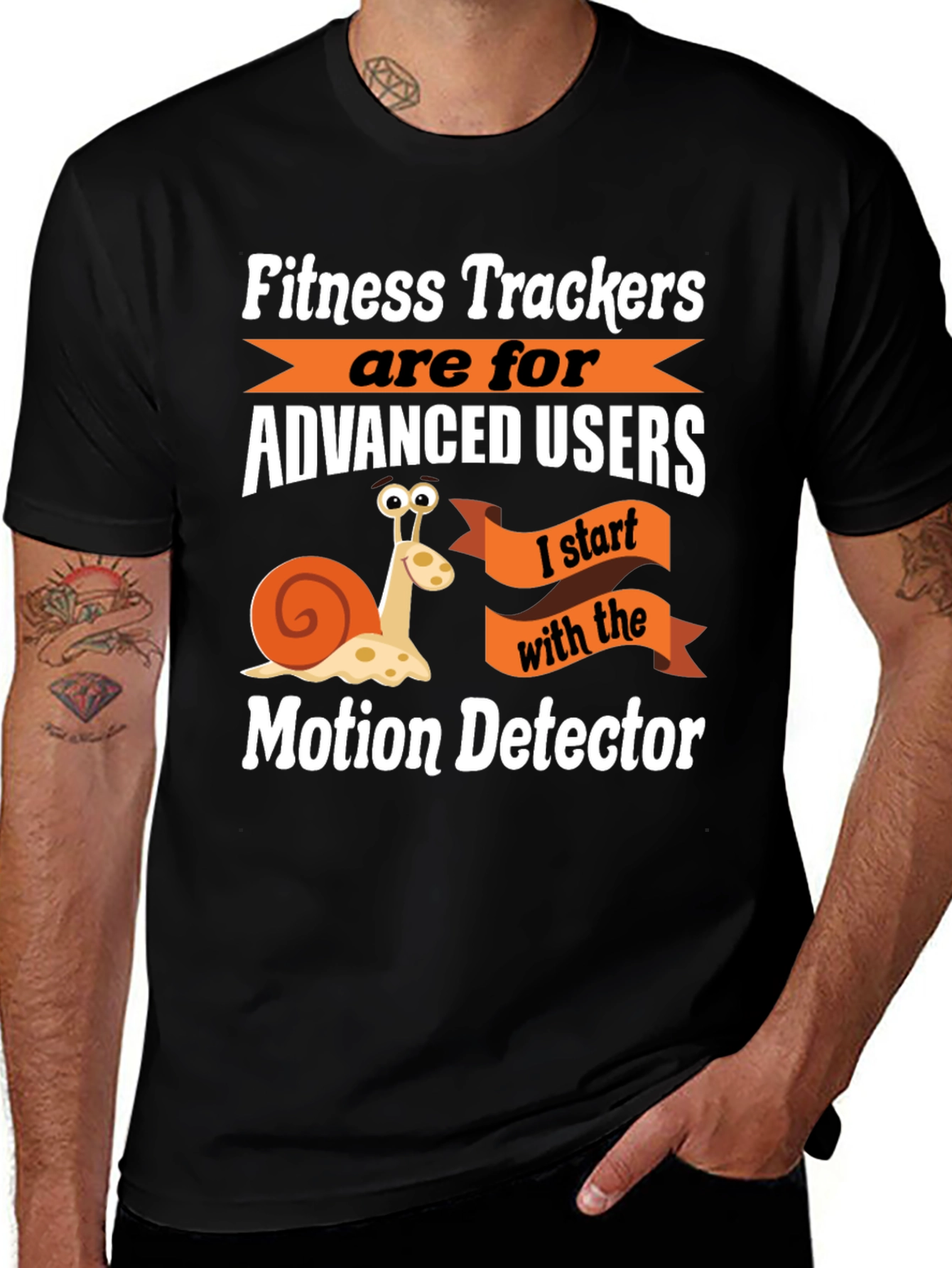 Motion Detector Funny Snail Graphic T-Shirt