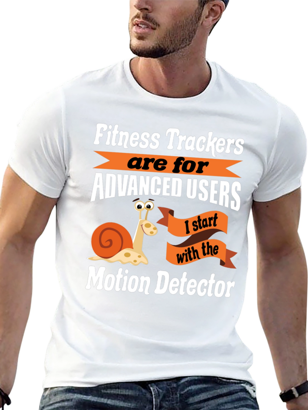 Motion Detector Funny Snail Graphic T-Shirt