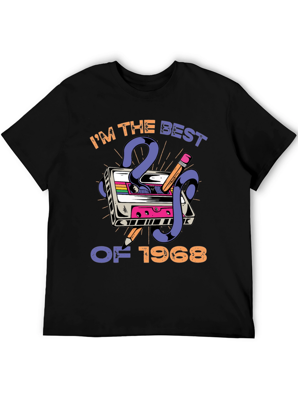 Retro Cassette Tape Best of 1968 Graphic T-Shirt