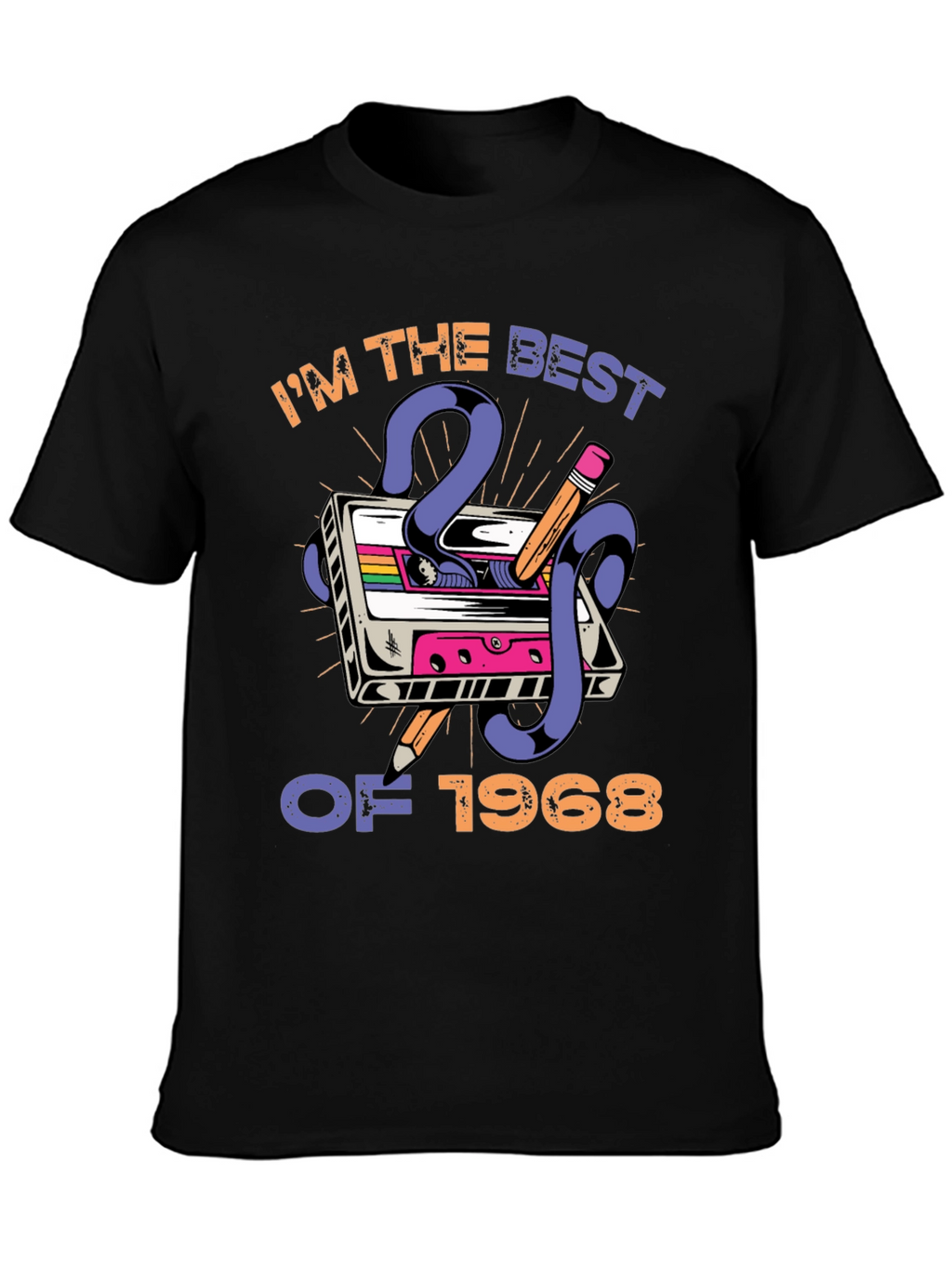 Retro Cassette Tape Best of 1968 Graphic T-Shirt