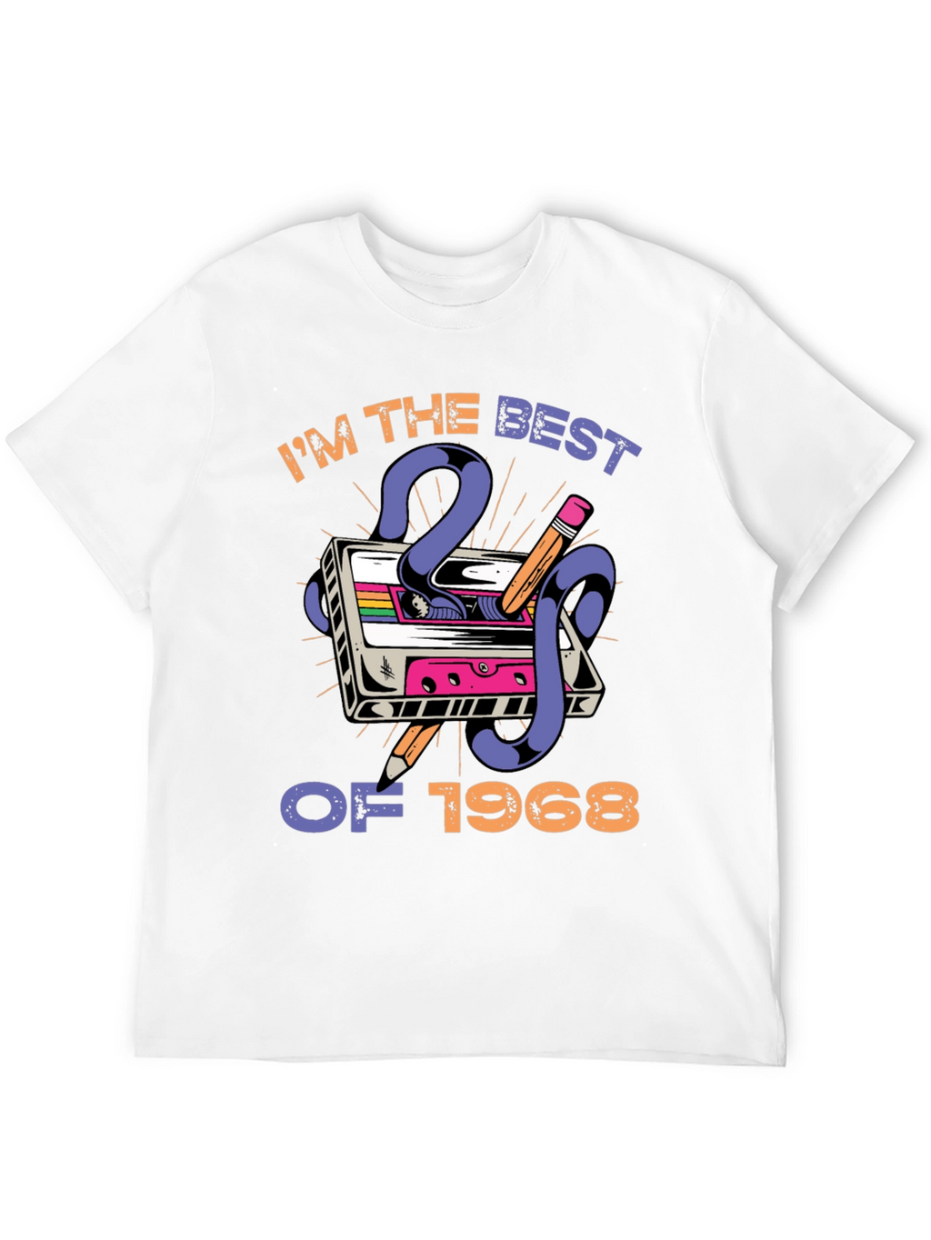 Retro Cassette Tape Best of 1968 Graphic T-Shirt