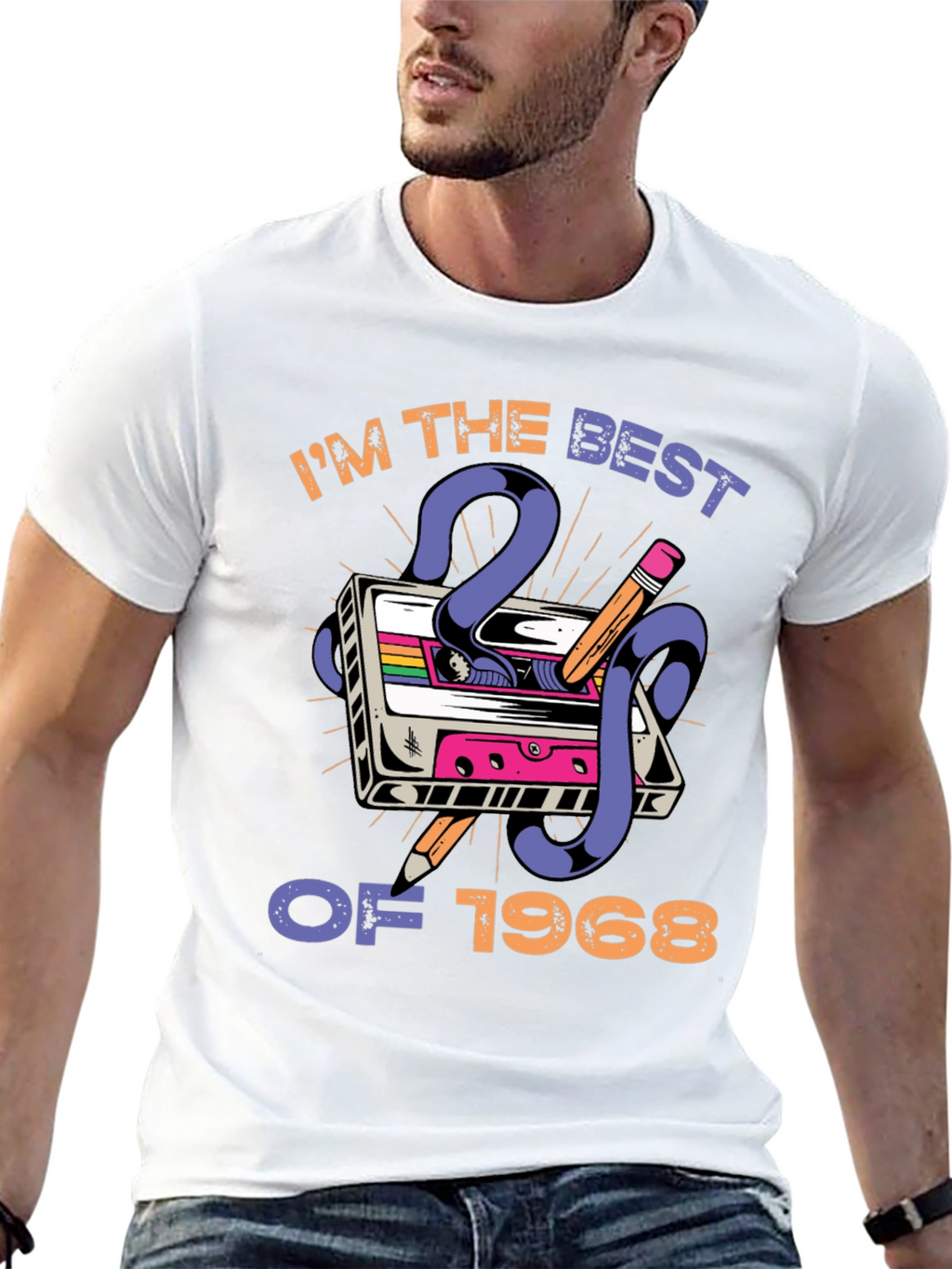 Retro Cassette Tape Best of 1968 Graphic T-Shirt