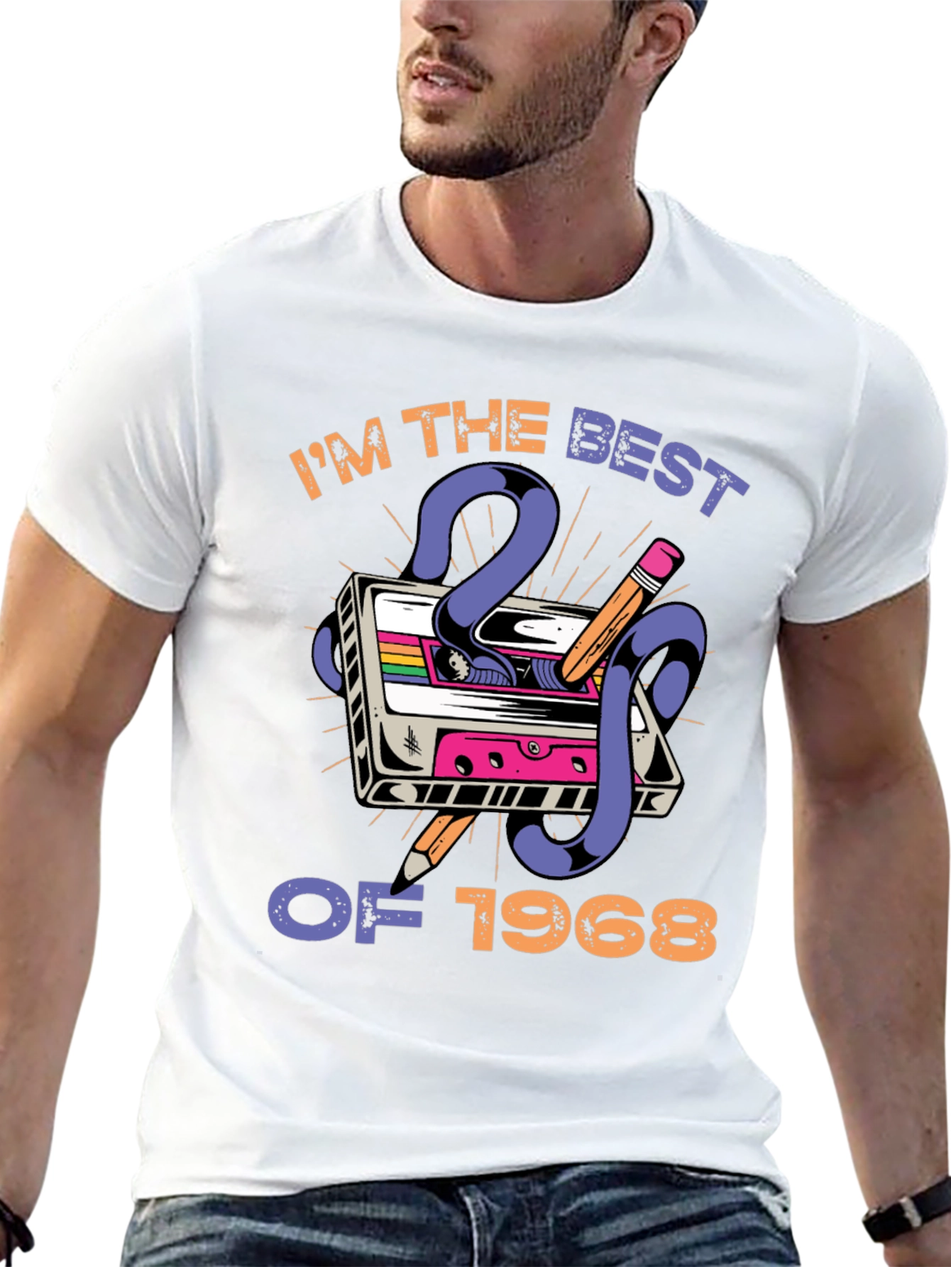 Retro Cassette Tape Best of 1968 Graphic T-Shirt