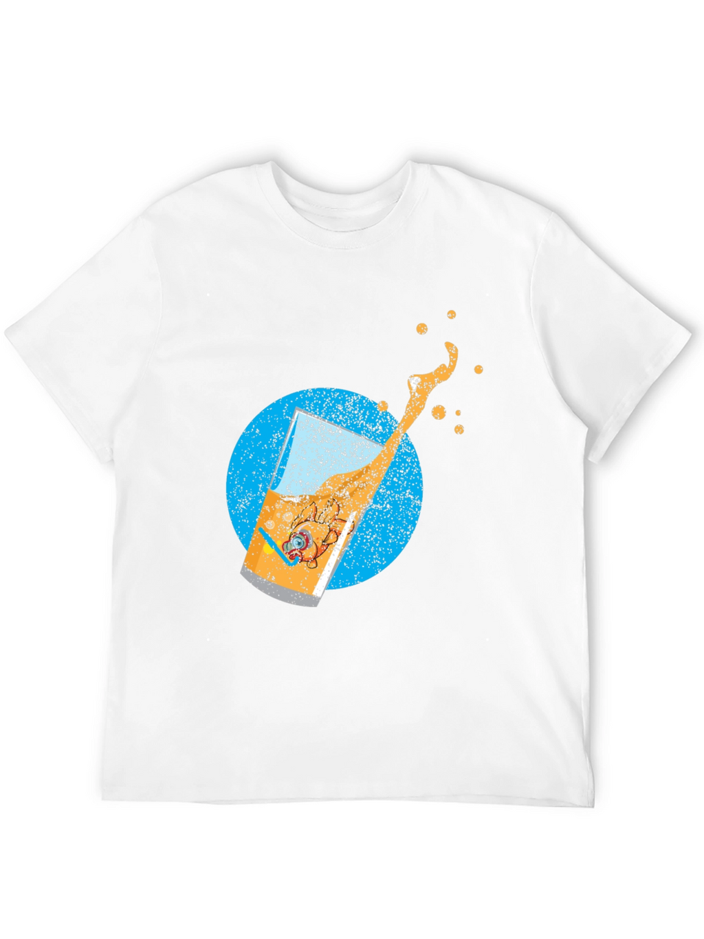 Retro Beer Splash Graphic T-Shirt - Black