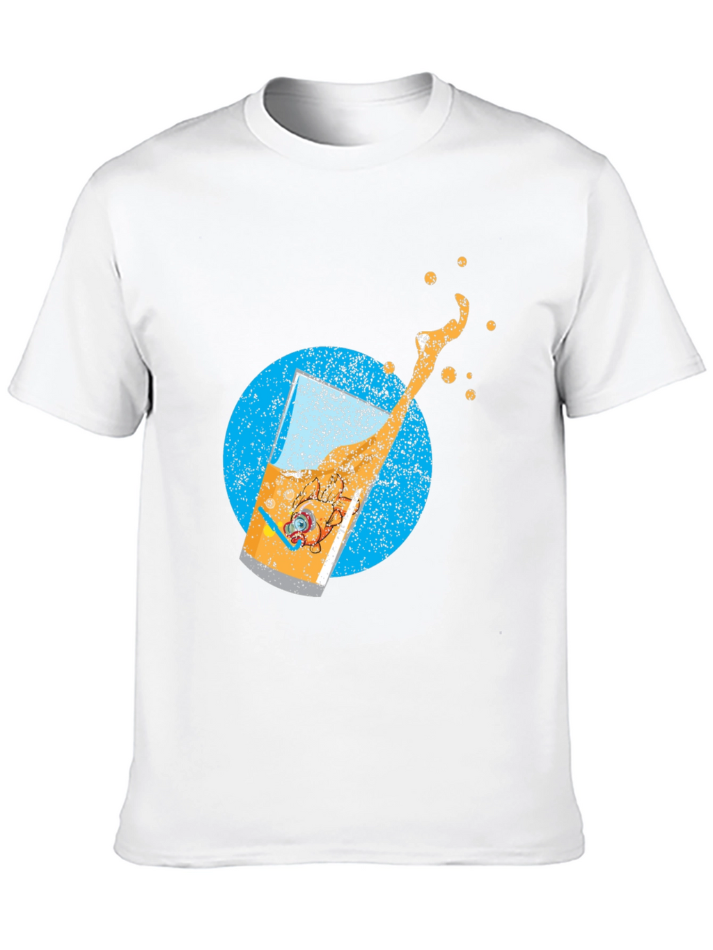 Retro Beer Splash Graphic T-Shirt - Black