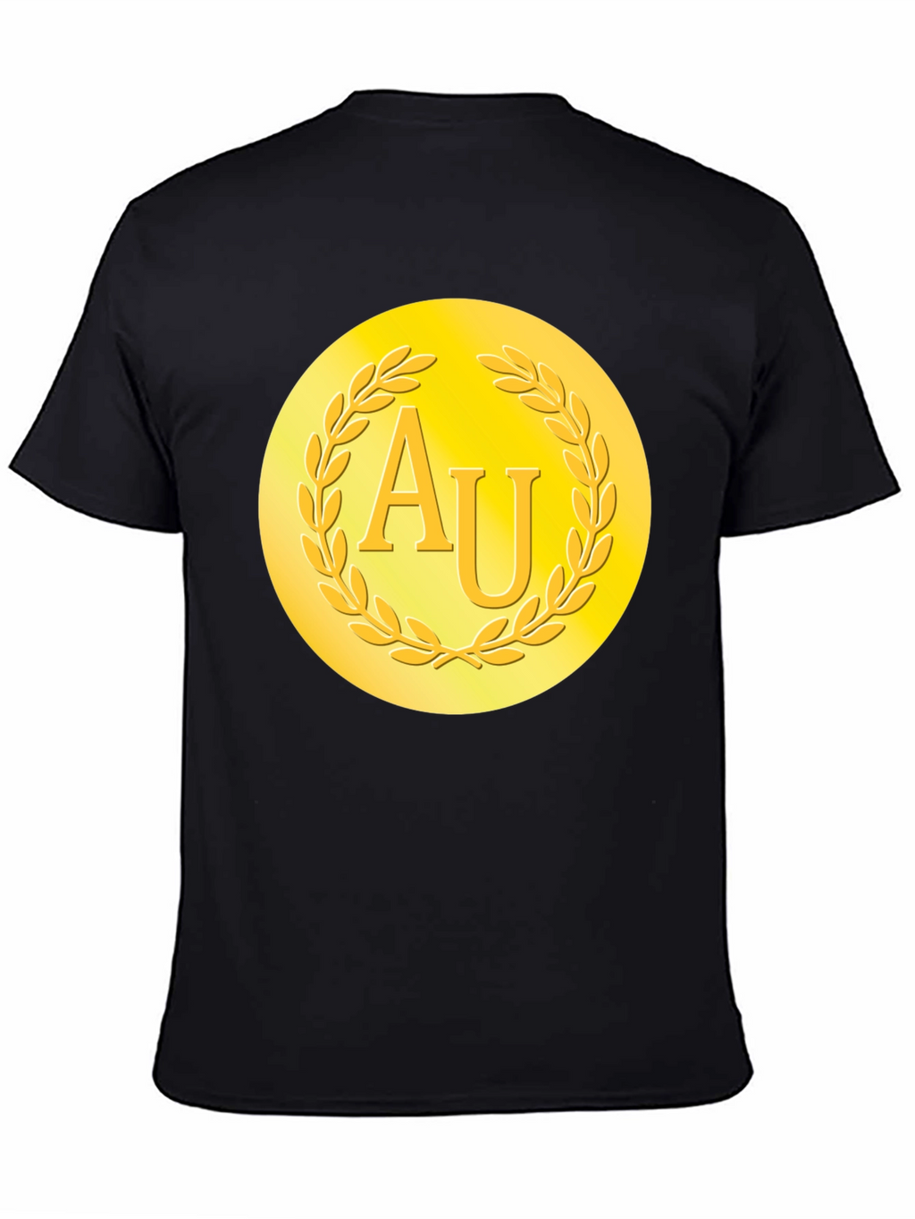 Gold AU Symbol Black T-Shirt